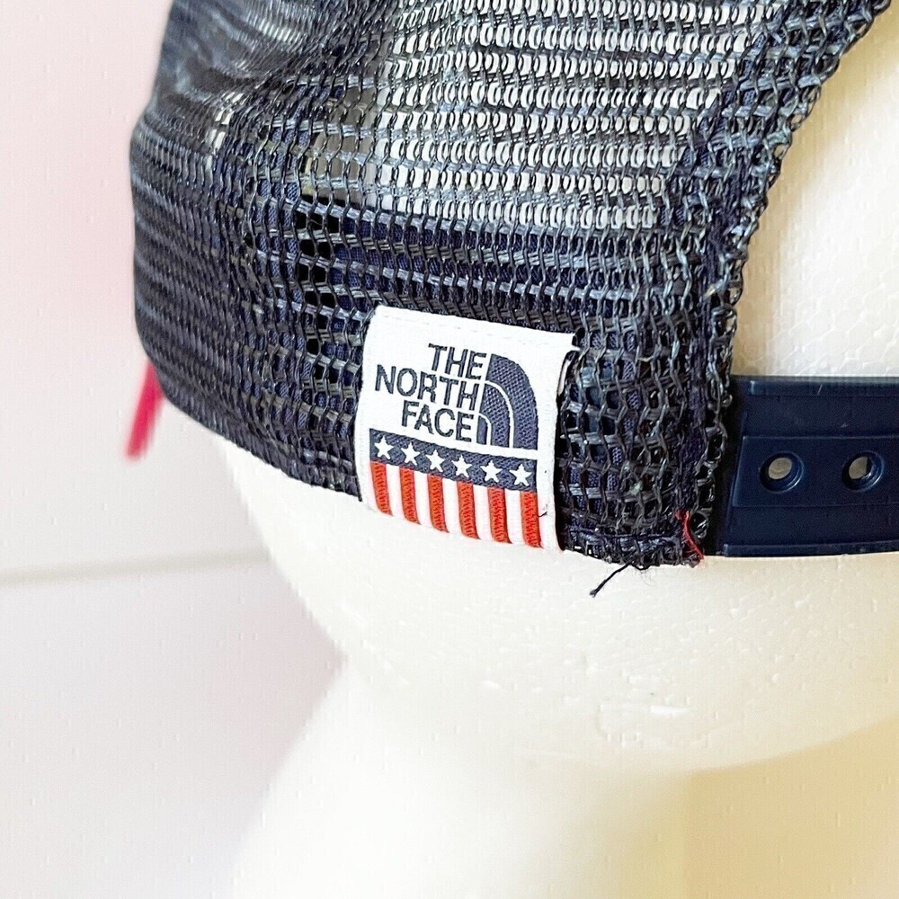 The North Face Baseball Trucker Hat Red White Blue Snapback 4th July USA Cap - Picture 5 of 7